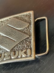 Vintage Collectible Suzuki MM Limited Chicago Limited Edition Metal Belt buckle