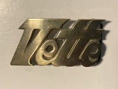Vintage Corvette Solid Brass Logo Belt Buckle Fits 1.5in #4073