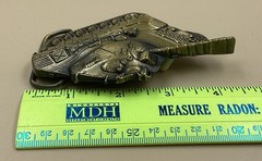 Vintage Tank Army Military Belt Buckle Brass