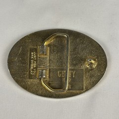 Vintage Safe Driver Award Brass Belt Buckle Southern Division Getty 1982