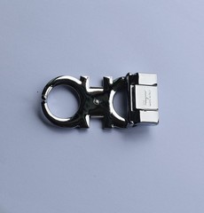 Ferragamo Silver Gancini belt buckle , Men belt buckle For 1.38&Prime;/W Leather Belts