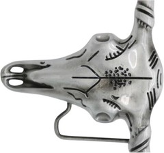 Men Western Accessory Silver Metal Belt Buckle Long Horn Texas Cow Bull Cowboys