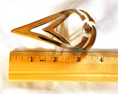 Arrow Fire Ball Cast Metal Punk Goth Rock Belt Buckle for 1.25&Prime; Belt VTG