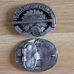 Carpenters profession belt buckle