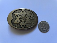 Vintage 1977 Wells Fargo Agent 125th Anniversary Solid Brass Belt Buckle AG 117