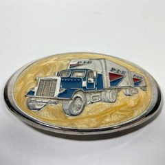 3.5&Prime; x 2.5&Prime; Vintage P.I.E Transport Truck Belt Buckle