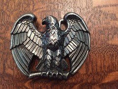 Vintage 80s AVON Perched Eagle Thick Metal Belt Buckle