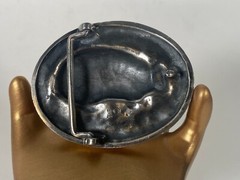 Vtg James Avery 9 Banded Armadillo Sterling Silver Belt Buckle Retired AMAZING