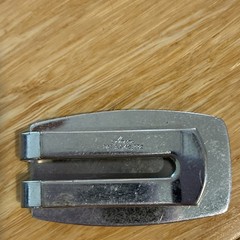 Anson Train Money Clip Holder « Young America 1834 » Steam Engine Silver Tone