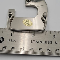 J Initial Brushed Chrome Belt Buckle 3&Prime; x 2&Prime; Up To 1 1/4&Prime; Belt