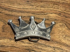 Crown Belt Buckle Fine Pewter #4749PS 2005