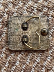 BSA Boy Scouts America vintage brass gold metal raised logo belt buckle
