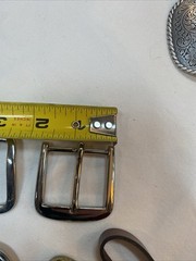 VNTG 5 pc LOT western BELT BUCKLES leather COWBOY rodeo BRASS Loop USA BB336 2
