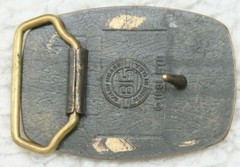 James P. Edwards Co. Inc. Metal Graphic Belt Buckle JPE Vintage 1981 Brass BB7