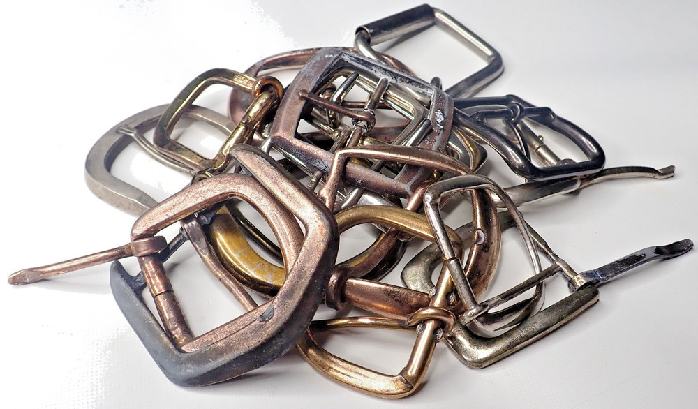 Lot of 17 Vintage Belt Buckles Mixed Sizes Finishes Brass Steel Levi&rsquo;s Prym Leat