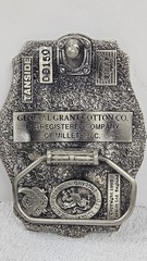 Great American Buckle Co. Belt Buckle Mens General Grant Cotton Co 1985