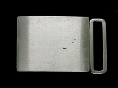 UA09105 REALLY NICE **BRUSHED LOOK** ART FASHION SILVERTONE BELT BUCKLE