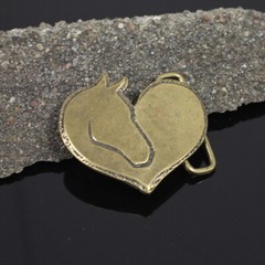 Belt buckle horse head buckle removable buckle belt buckle old brass