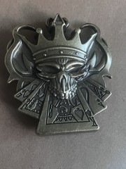 Buckle Skull Crown Royal Flush Gaming Casino Gothic Biker Punk Vibe Belt Buckle