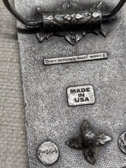 1970s vintage USA made INJURED ELK belt buckle BRASS heavy WESTERN deer nature