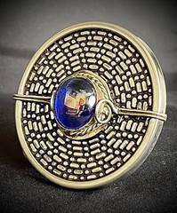 Darren McNeese Archive Belt Buckle Blue Stone Peru Industrial Gothic Handmade