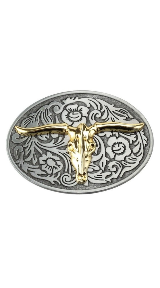 Longhorn Bull Belt Buckle for Men- Western Rodeo Texas Cowboy Large Belt Buckles