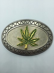 Marijuana Leaf Pot 420 Drugs Smoking Cannabis Metal Unisex Men’s Belt Buckle