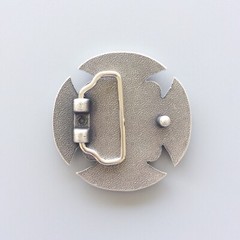 Vintage Silver Plated Celtic Knot Cross Belt Buckle