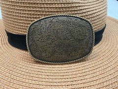 Classic Vintage Western Cowboy Antiqued Bronze Floral Belt Buckle