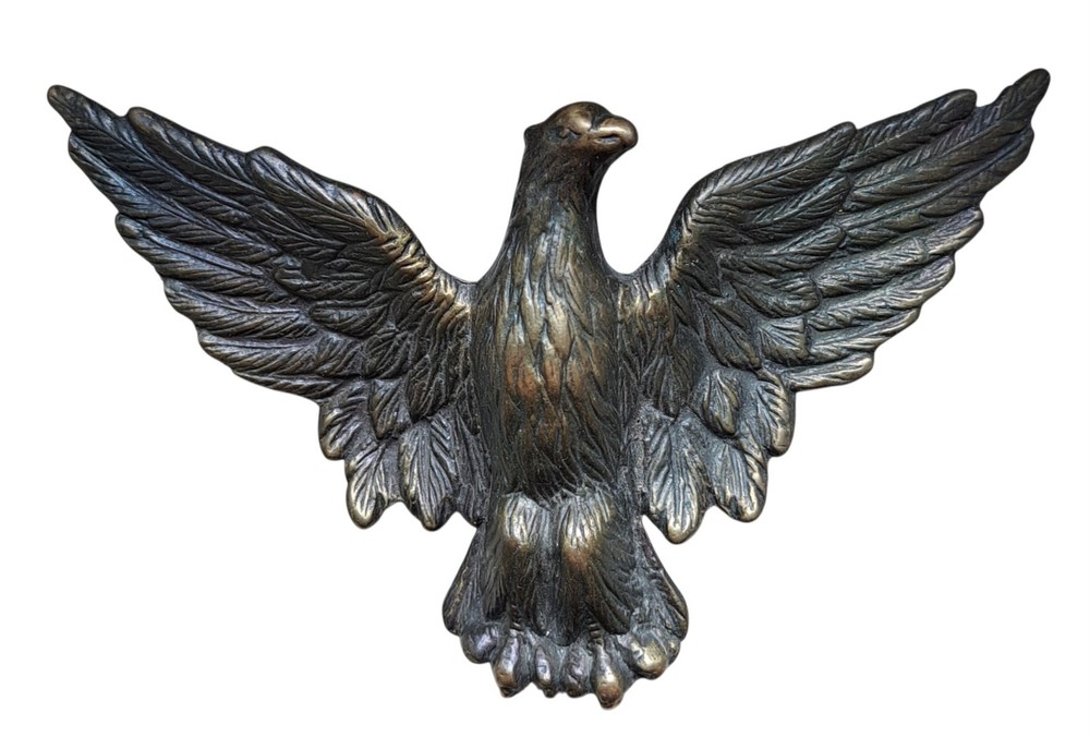 Large Vintage Solid Bronze Eagle Belt Buckle – Hand Cast Bronze Buckle, 16…