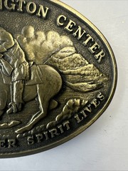 Vintage NRA Whittington Center Belt Buckle Where Frontier Spirit Lives