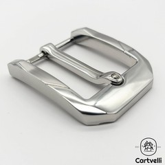 Premium Belt Buckle Men&rsquo;s 40mm Wide Silver Shiny Belt Buckle for …