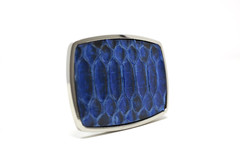Python Snake Belt Buckle, Exotic Belt Buckle, ( 1.5 ») Removable Western Buckle