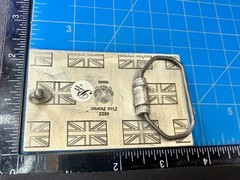 Great Britain Union Flag British Jack United Kingdom G.A.P. Pewter Belt Buckle