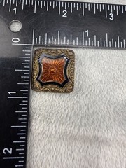 Vintage Women’s Buckle Set Art Deco Inspired Gold Tone Enamel