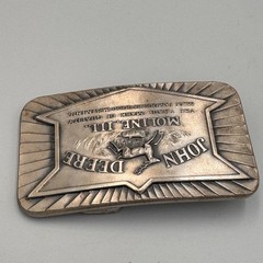 John Deere Vintage Belt Buckle 1984 Historical 1936 Trademark Moline Illinois