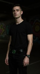Men Women Silver Metal Belt Buckle Skulls Green Biker Fashion Round Shape Heavy