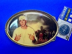 Slim Shady Eminem Led Multi Color Light Flashing Belt Buckle W/ Fresh Battery!