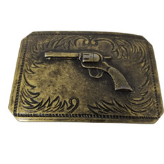 Vintage Bronze-Tone Metal Rectangular Belt Buckle Size L 3.25 x W 2.25 inches