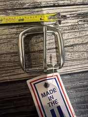Silver Tone Single Prong Frame Belt Buckle Replacement Classic