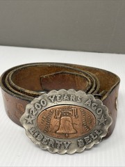 Vintage 1976 200 Years Ago Liberty Bell Declaration of Independence Belt Buckle