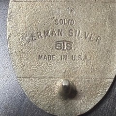 WR Weaver Co. Weaver Scope Belt Buckle German Silver El Paso Texas