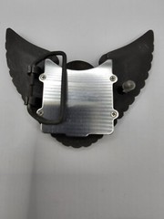 Belt Buckle Skull and Angel Wings by Carroo with Lighter holder NEW