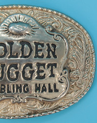 VTG 70s/80s Golden Nugget Gambling Hall Casino Las Vegas Belt Buckle