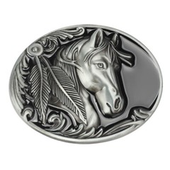 Horse Head Belt Buckle Western Cowboy Motorcycle Riding Belt Buckle