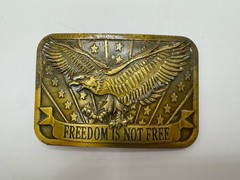 « Freedom Is Not Free » Brass Belt Buckle By Sponsor 2014