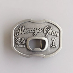 Western Men Zinc alloy Leather Belt Buckle Silver Number Shape Pattern