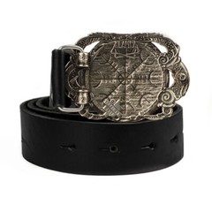 Helm of Awe german silver belt buckle, Viking Helm of Terror Scandinavian Pagan