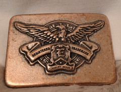 Vintage Registered Trademark E In Shield Quality Brand Belt Buckle