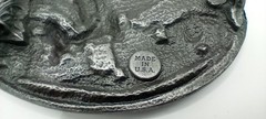 Vtg. Bald Eagle Belt Buckle 1984 Bergamot Brass Works W146 Colorful Laquer USA